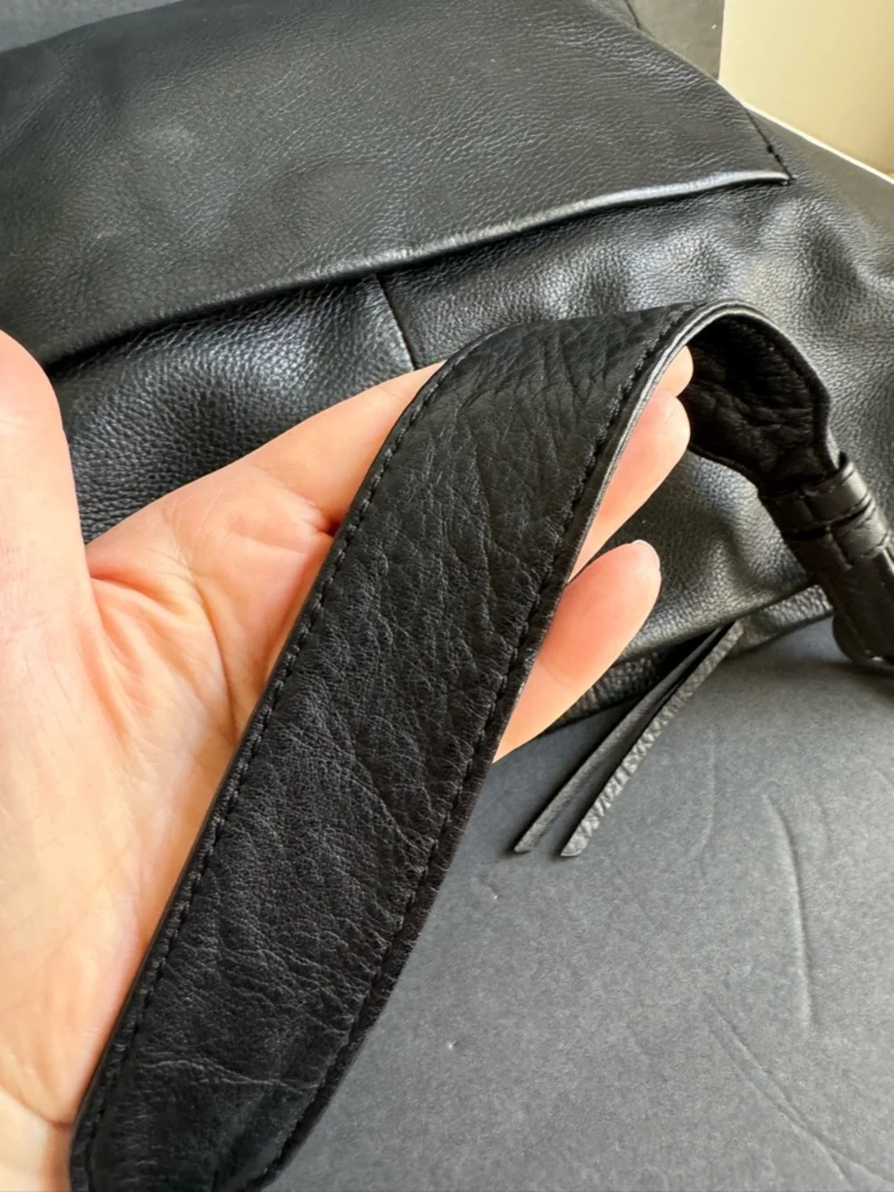 HOBO Black Leather Purse Shoulder Bag Old Money Capsule Soft‎ Slouchy